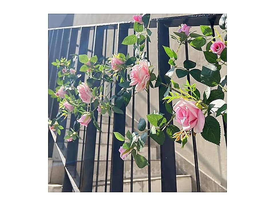 6 Ft Bendable Rose Flower Garlands Artificial Silk Wild Roses Vine Hanging Wall