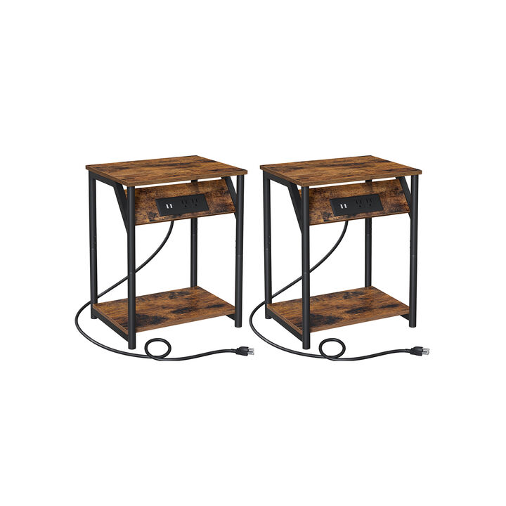 Hivvago Set of 2 Plug-in Series Side Table