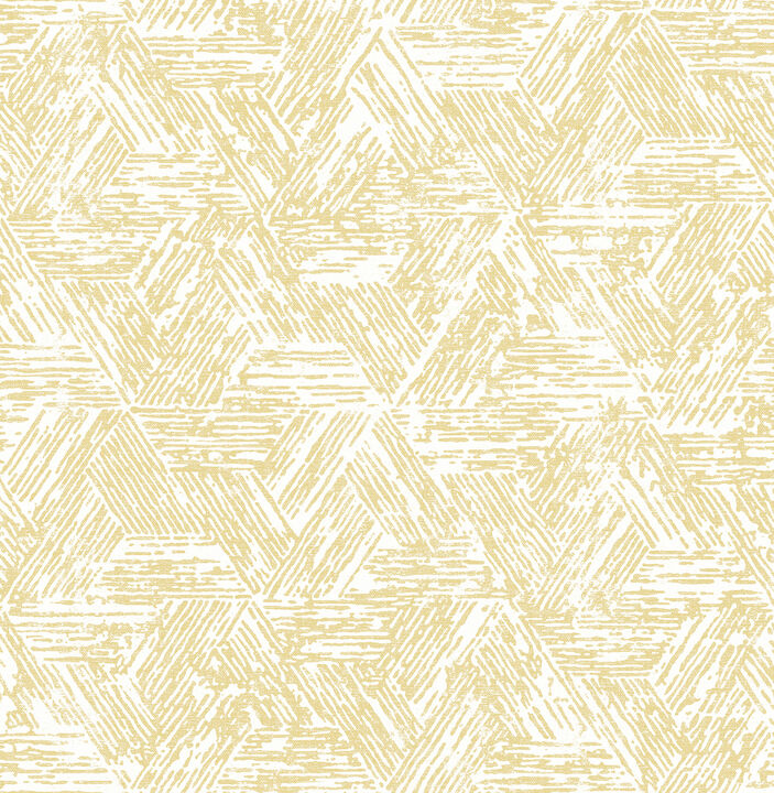 Retreat Yellow Quilted Geometric Wallpaper (Set of 2)
