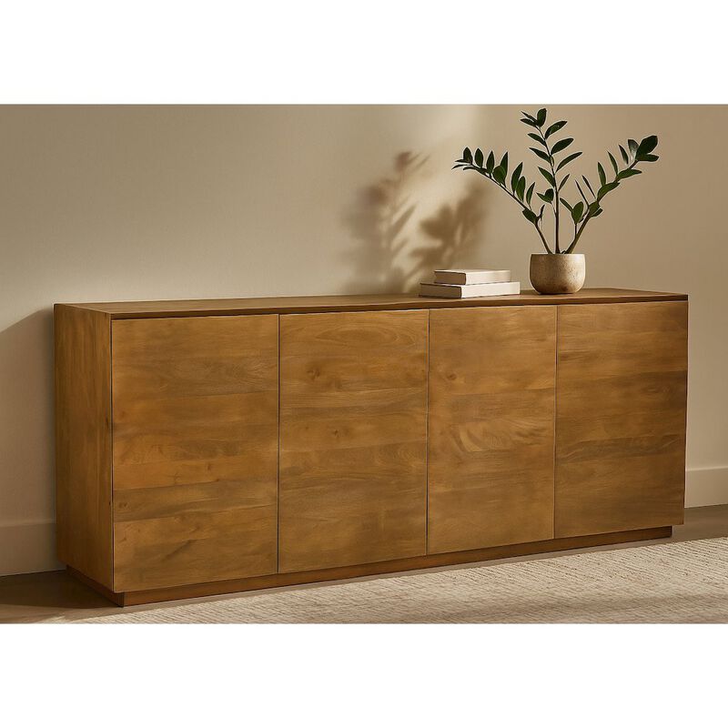 Flagstaff 4-Door Sideboard in Spice Tan