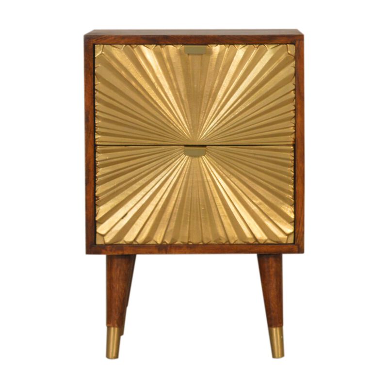Artisan Furniture Solid Wood Manila Gold Nightstand