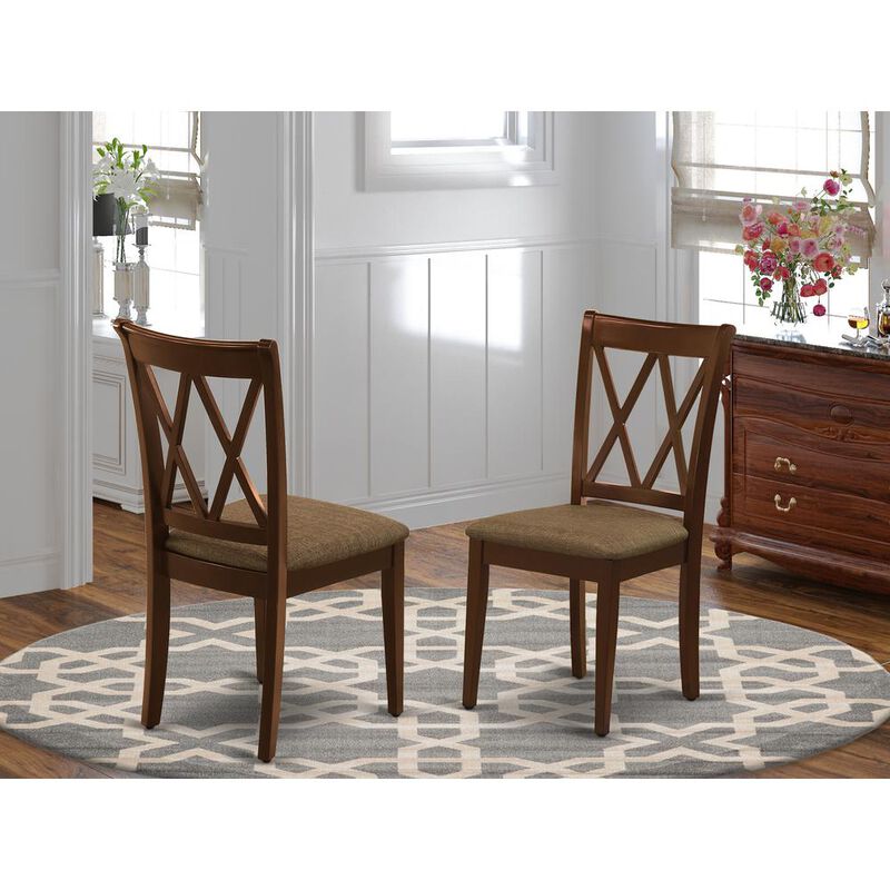 East West Furniture Dining Chair Mahogany, CLC-MAH-C
