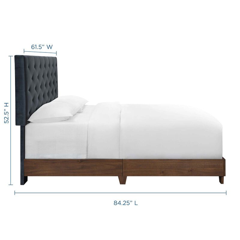 Modway - Rhiannon Diamond Tufted Upholstered Performance Velvet Queen Bed image number 4