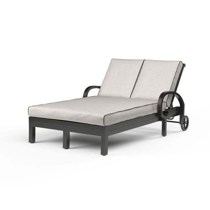 Monterey Double Chaise in Frequency Sand w/ Contrast Canvas Java Welt