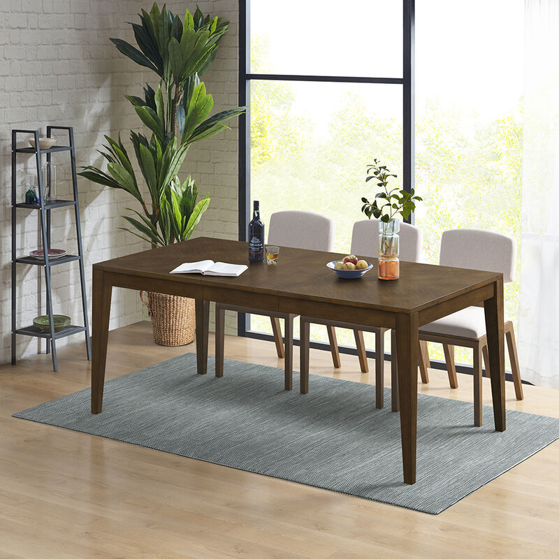 Gracie Mills Rieger Mid-Century Extension Dining Table