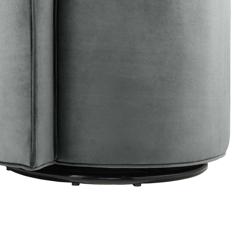 Della Performance Velvet Fabric Swivel Chair image number 5