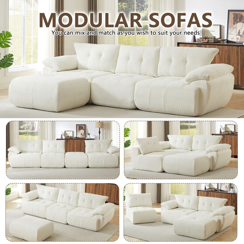 Papkog Chenille Modular Sectional Sofa image number 7