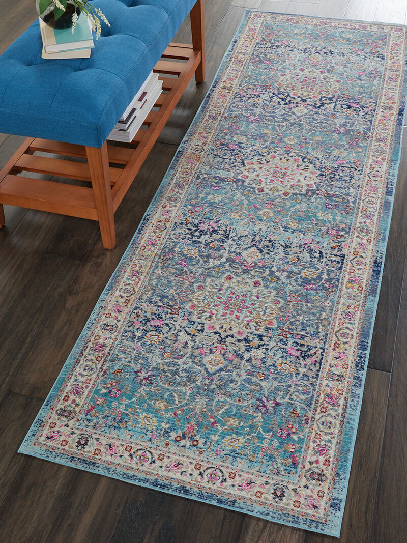 Vintage Kashan VKA01 Blue 2' x 6' Rug