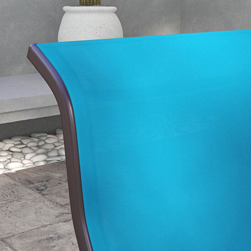 Hivvago Outdoor Gliding Lounger Chair with Metal Frame image number 7