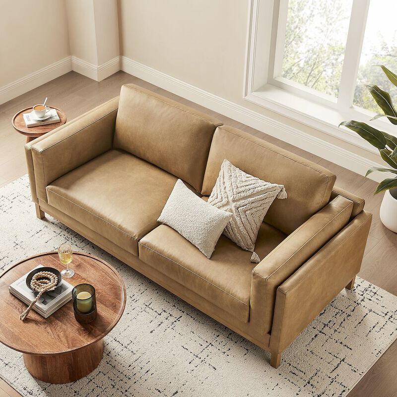 Roscoe 81 inch Vegan Leather Sofa image number 8