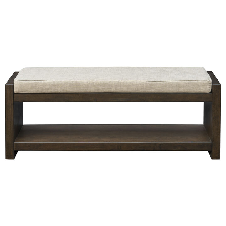Ivan Accent Bench with Lower Shelf