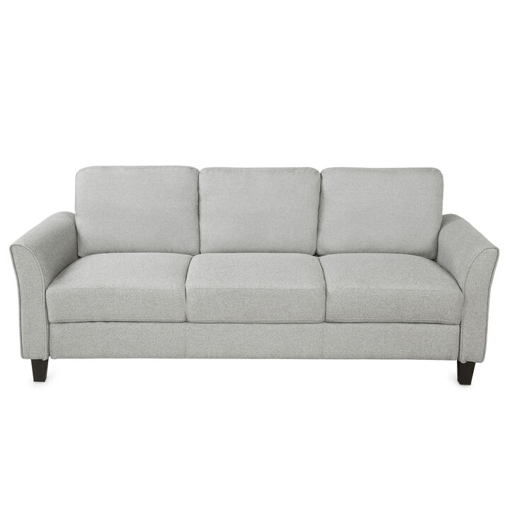 Living Room Furniture Loveseat Sofa and 3-seat sofa (Light Gray)