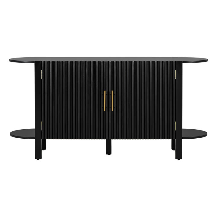 Curved Extension Shelf Sideboard