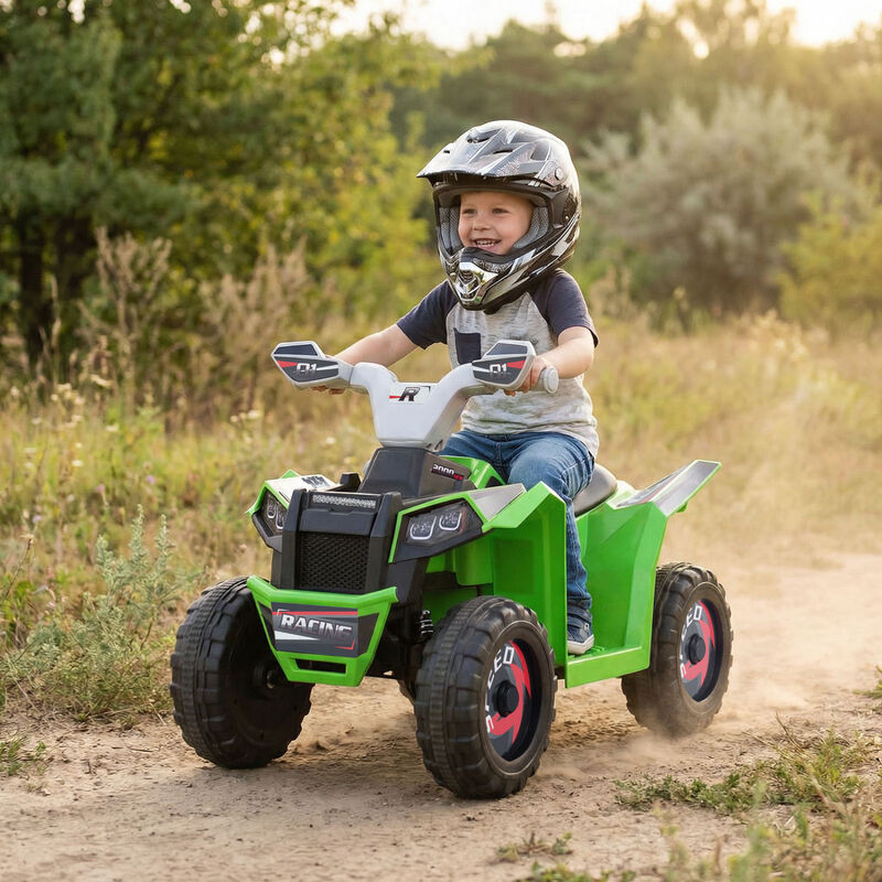 Kids 6V Ride On ATV Quad Car with Detachable Trailer for Outdoor Play image number 3