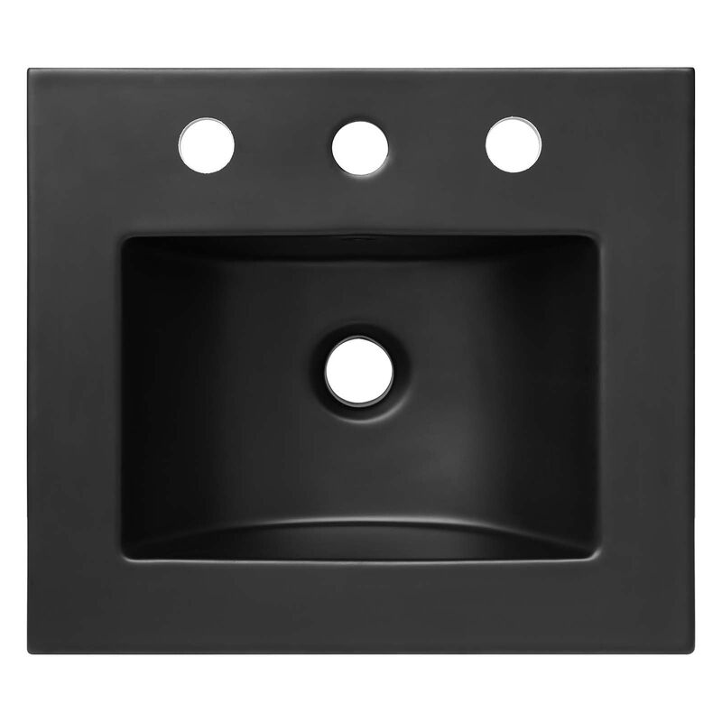 Modway Soma Bathroom Vanity, 18 Inch Single, Oak White image number 8