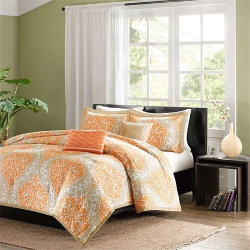 Hivvago 5-Piece Damask Comforter Set