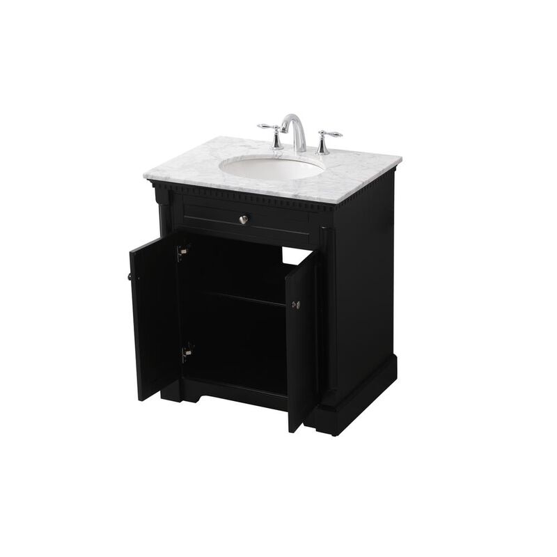 Elegant Kitchen and Bath 30 inch Single bathroom vanity set in black