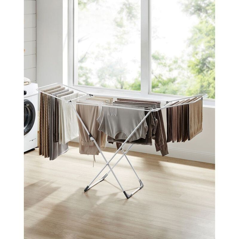 Foldable Clothes Drying Rack Adjustable and Space-Saving Design