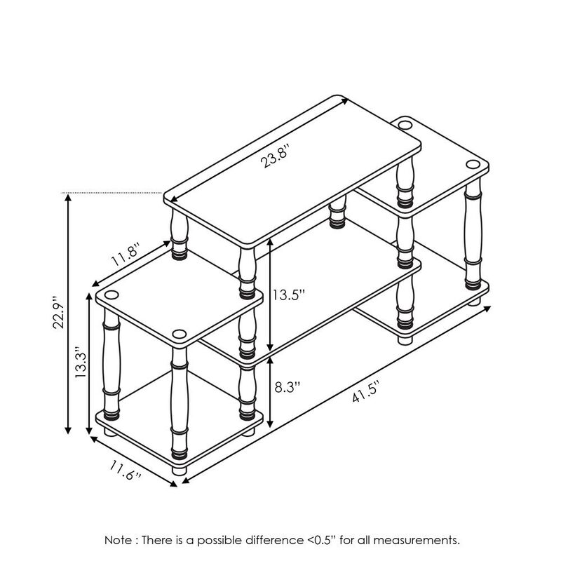 Furinno Turn-N-Tube No Tools Entertainment Center with Bamboo Tubes, Espresso/Black