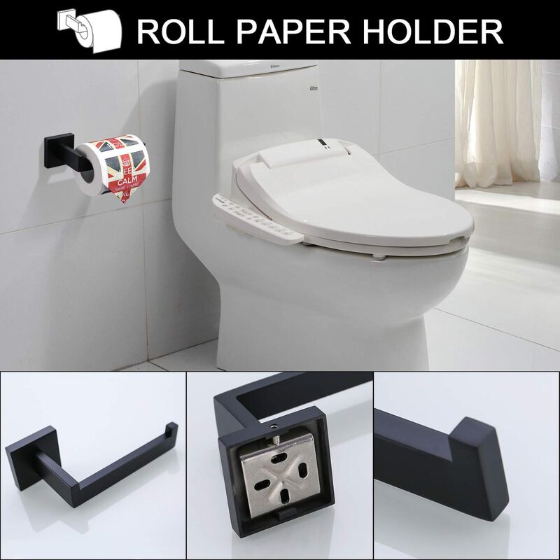 Streamdale 5-Piece Bathroom Accessory Set, Wall-Mount Stainless Steel image number 2