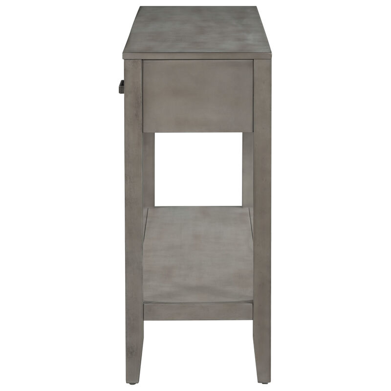Console Table with Shelf, Entrance Table for Entryway