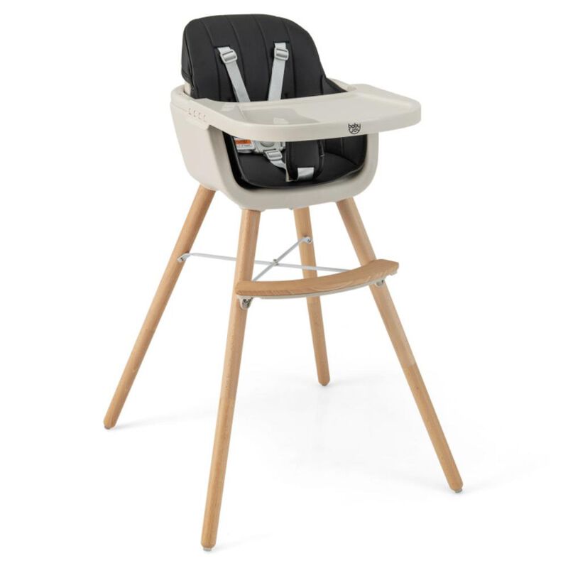 Hivvago 3-in-1 Convertible Wooden High Chair with Cushion
