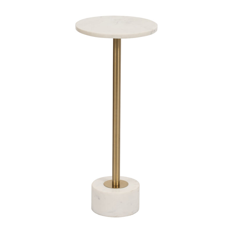 Circle Marble Accent Table