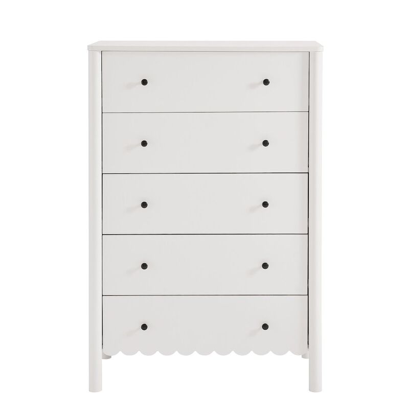 Emmeline Scalloped 5-Drawer Chest image number 4