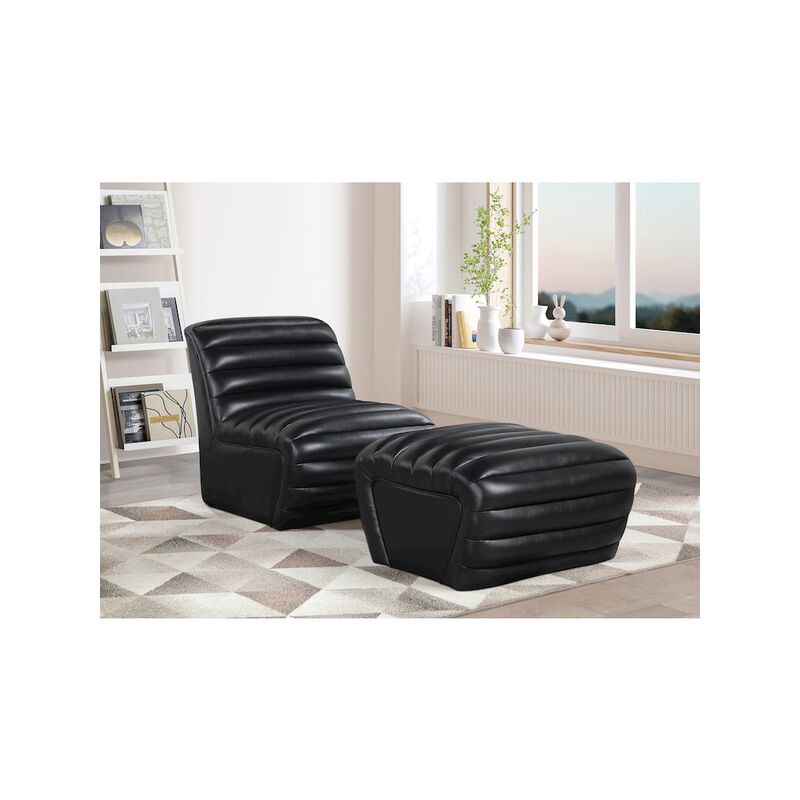 Meridian Furniture Vega Black Vegan Leather Accent Chair