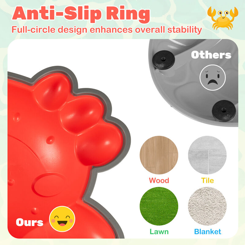 Kids Stepping Stones 9 Piece Non Slip Toddler Balance Sensory Play Toys Multicolor image number 5