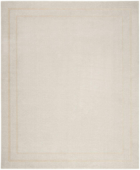 HomeRoots 6' X 9' Ivory And Gold Indoor Outdoor Area Rug