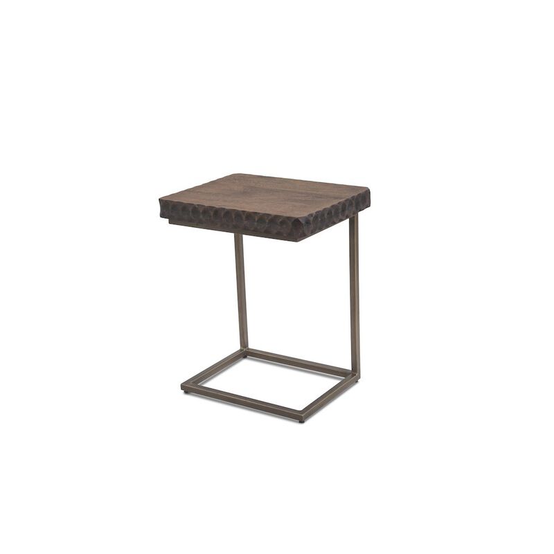 World Interiors Vallarta Side Table in Mango Wood with Two Tone Finish image number 0