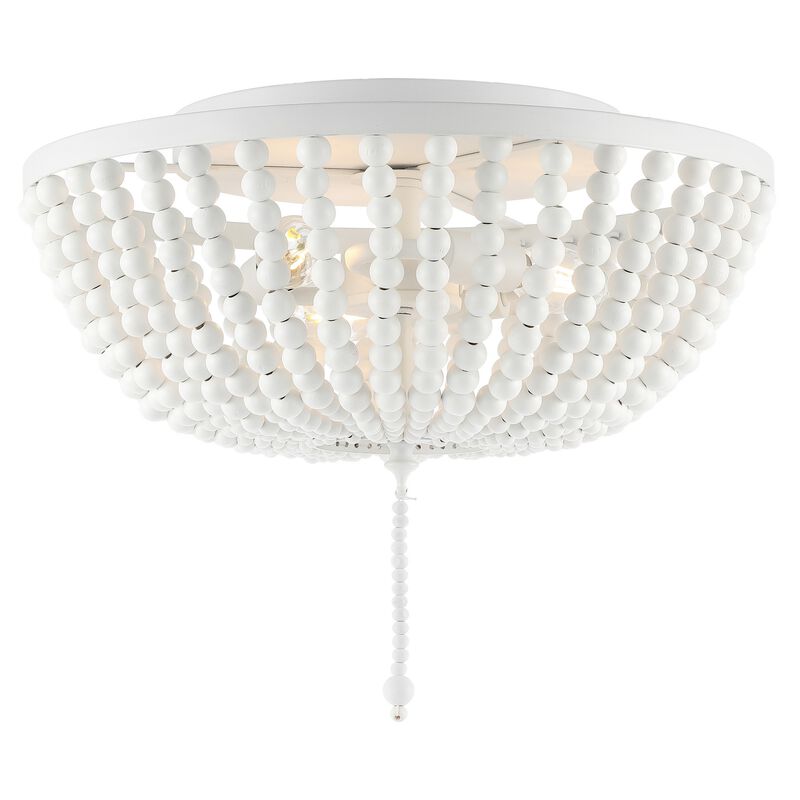 Allison Wood Beaded/Metal LED Flush Mount