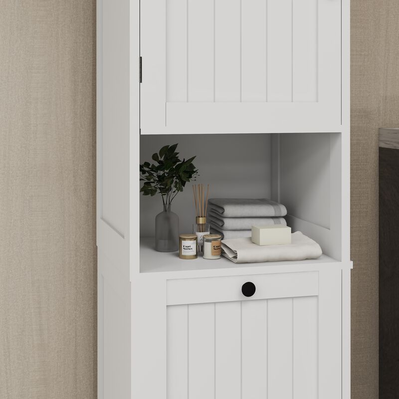 One-Compartment One-Door Tilt-Out Laundry Sorter Cabinet