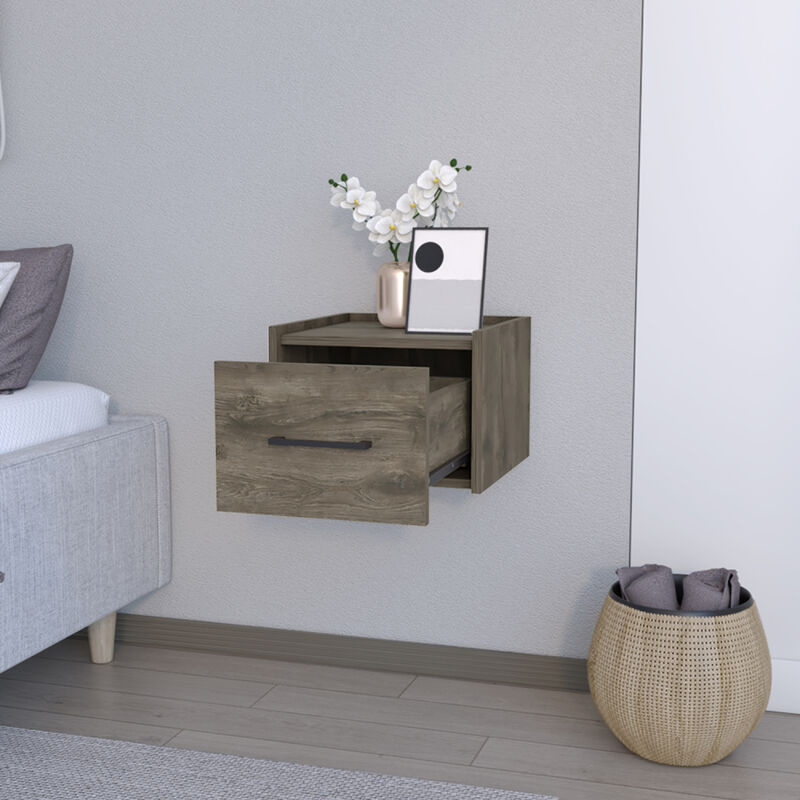 Streamdale Floating Nightstand Calion, Bedroom, Dark Brown image number 2