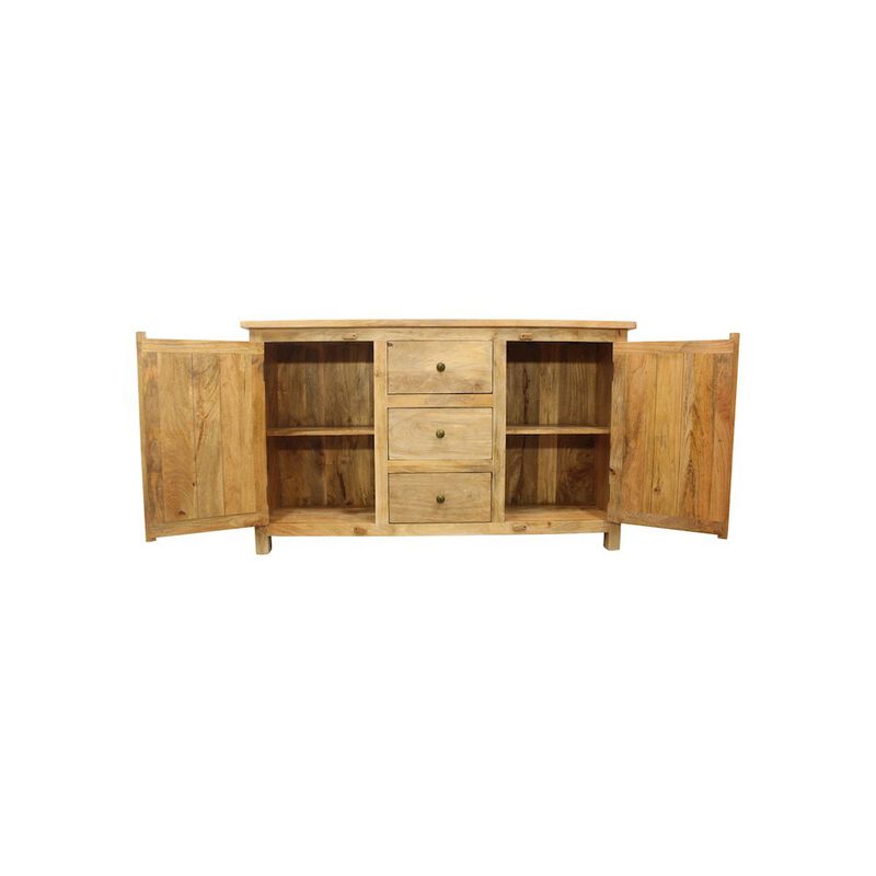 Alex Hamilton Bayside 60 3-Drawer 3-Door Sideboard in Natural Finish