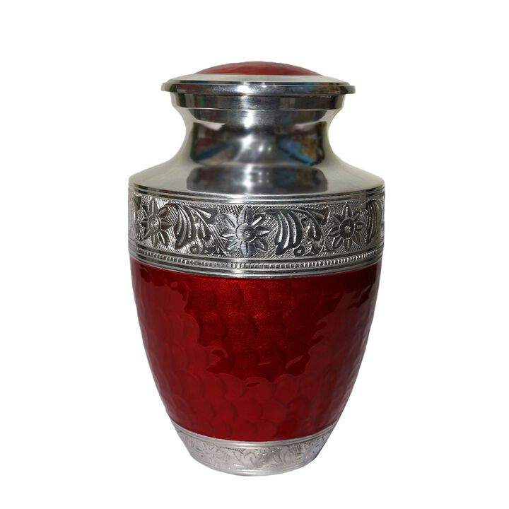 Engraved Memorial Urn with Textured