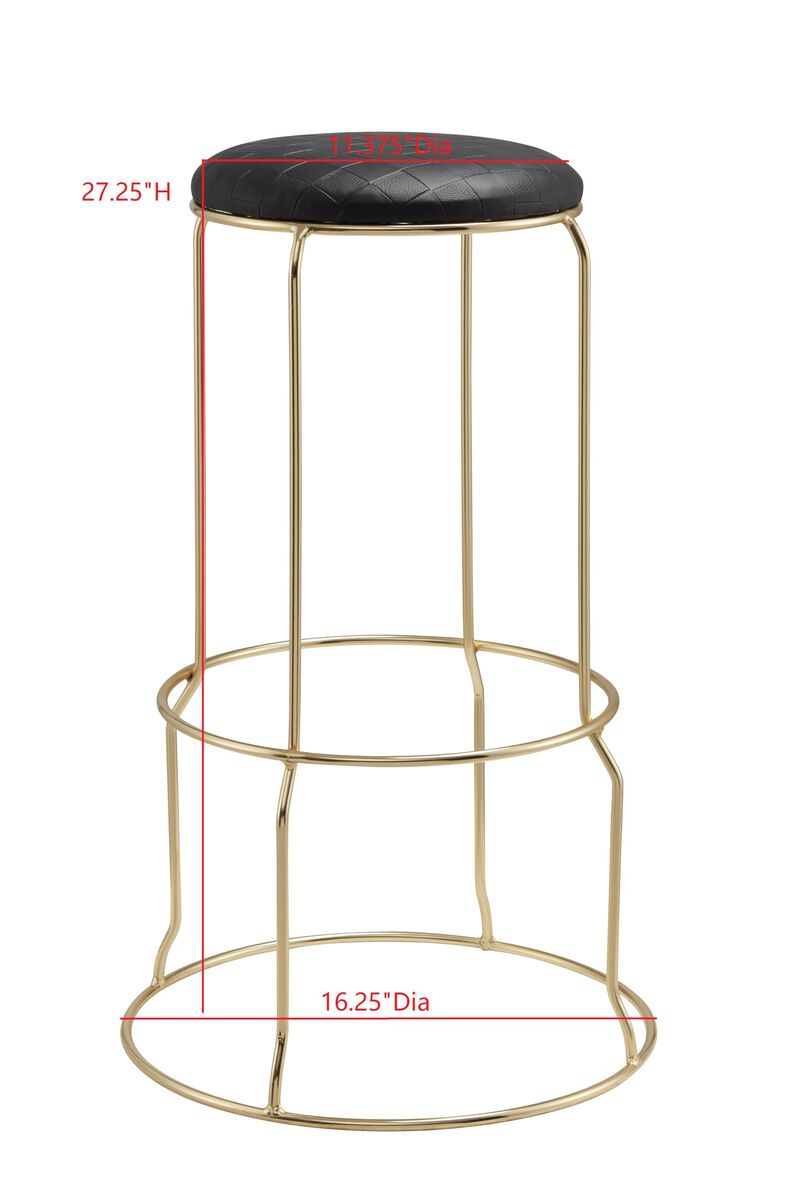 Kings Brand Furniture Carmilla Upholstered Counter Height Stool with Footrest - Bar Stools Set of 4 for Kitchen 27.25"