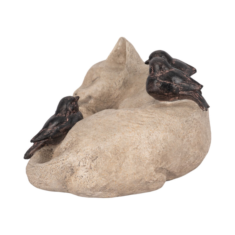 12" Sleeping Kitty With Birds image number 4