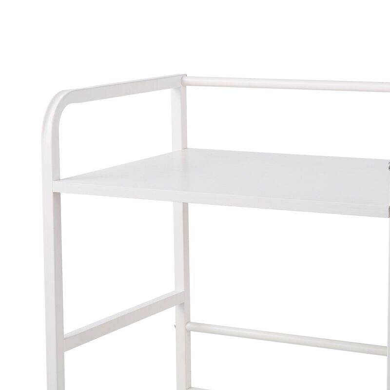 Kids Bookshelf with Toy Storage Chest, 2 Tier Book Organizer for Kids Room image number 4