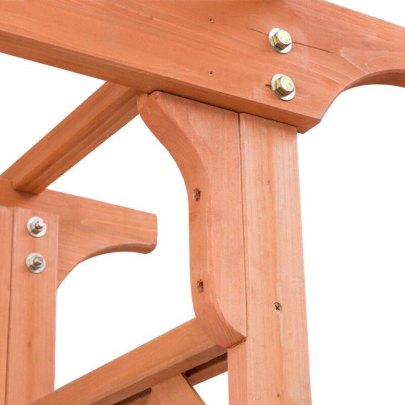 Hivvago 7 Feet Garden Wooden High Arbor Arch Plant Pergola