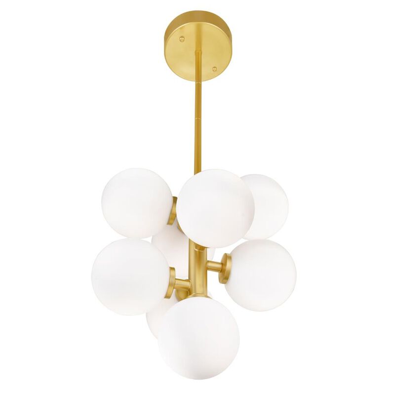 Arya 8 Light Pendant With Satin Gold Finish