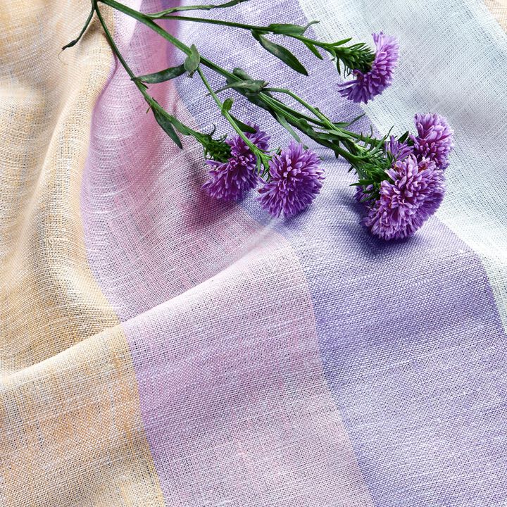 Solino Home 100% Pure Linen Table Throw - Gelato Stripe