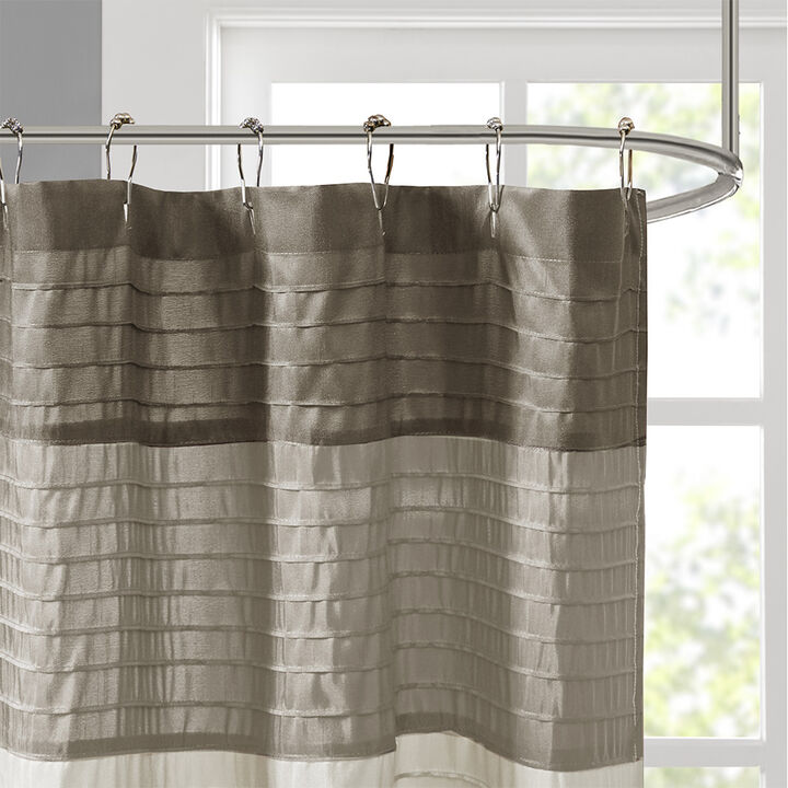 Gracie Mills Nixon Faux Silky Lightweight Shower Curtain