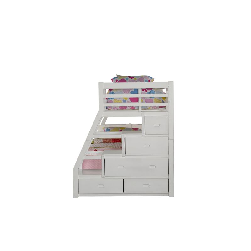Jason Bunk Bed (Twin/Full) in White