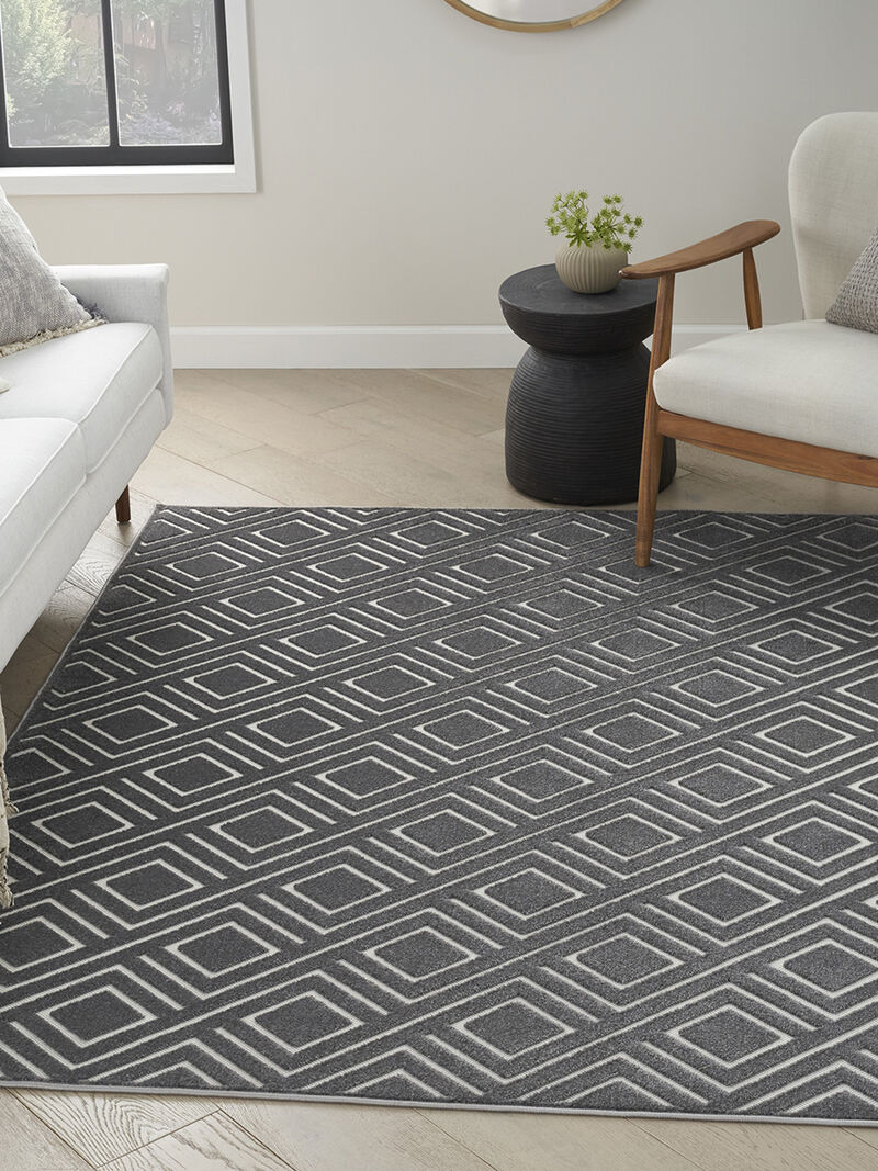 Care Free CAF03 Gray 5'3" x 7' Rug