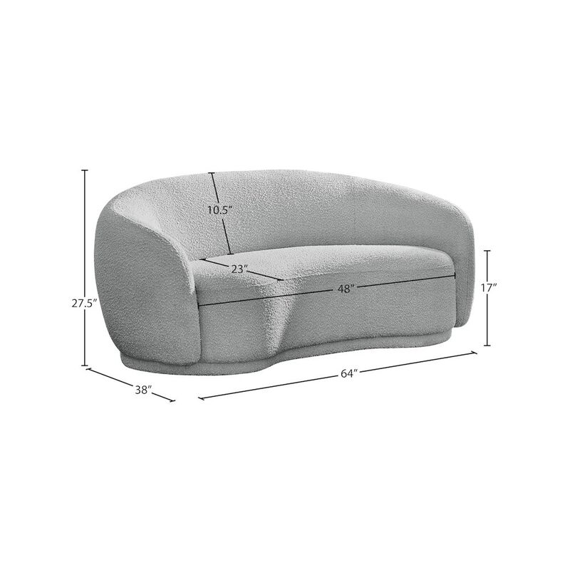 Meridian Furniture Hyde Boucle Fabric Loveseat