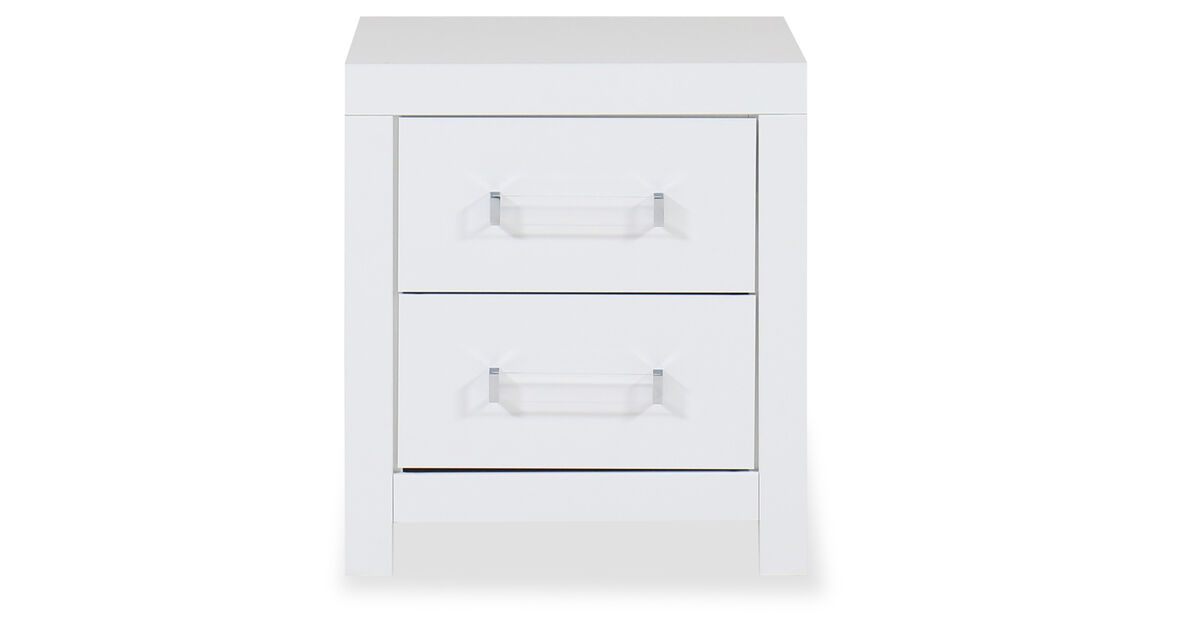 Raechalla 2-Drawer Nightstand in White