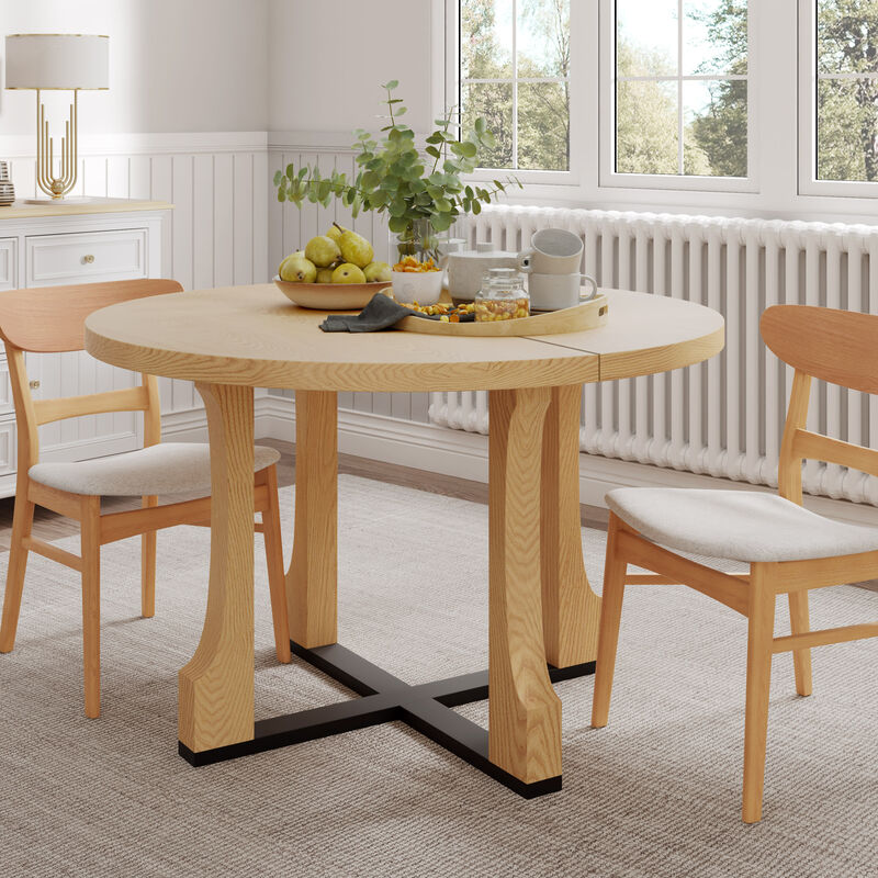 Merax Round Farmhouse Dining Table