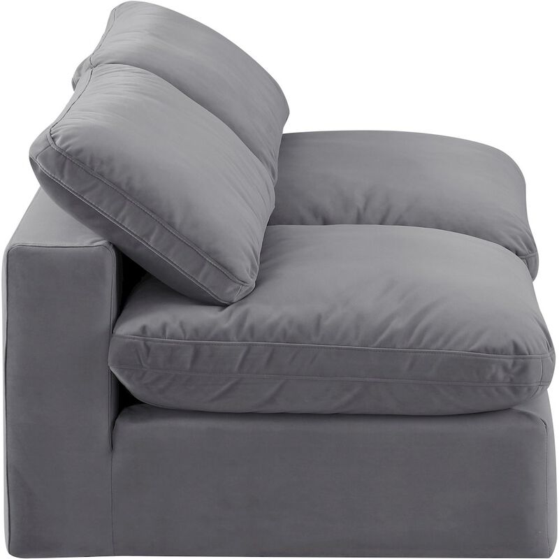 Meridian Furniture Comfy Grey Velvet Modular Sofa